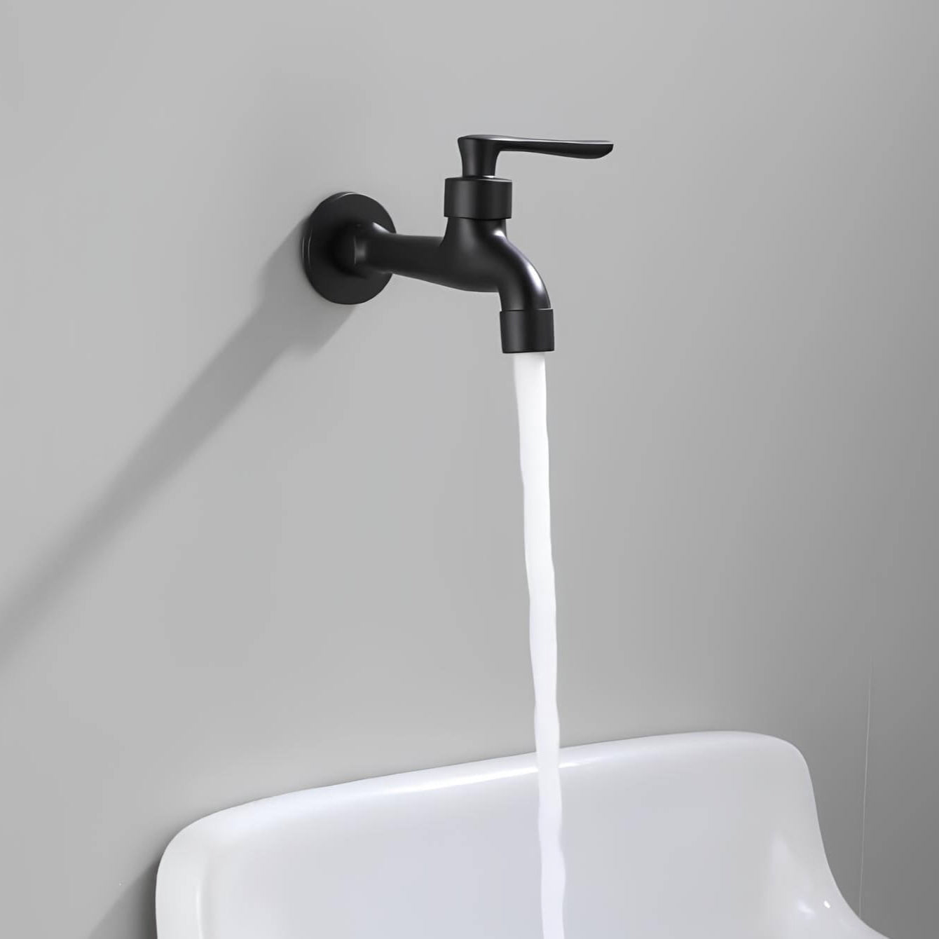Robinet mural extérieur noir eau froide L'art du robinet