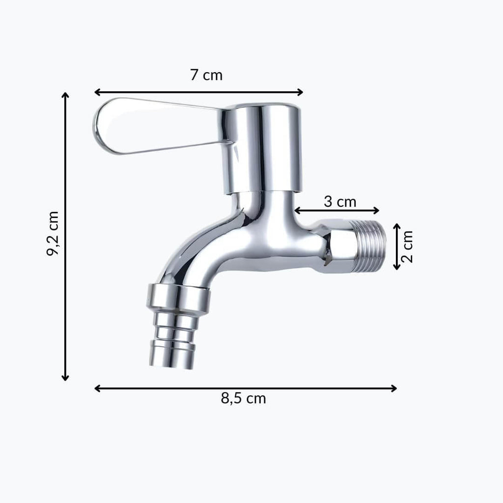 Robinet mural inox eau froide machine à laver L'art du robinet