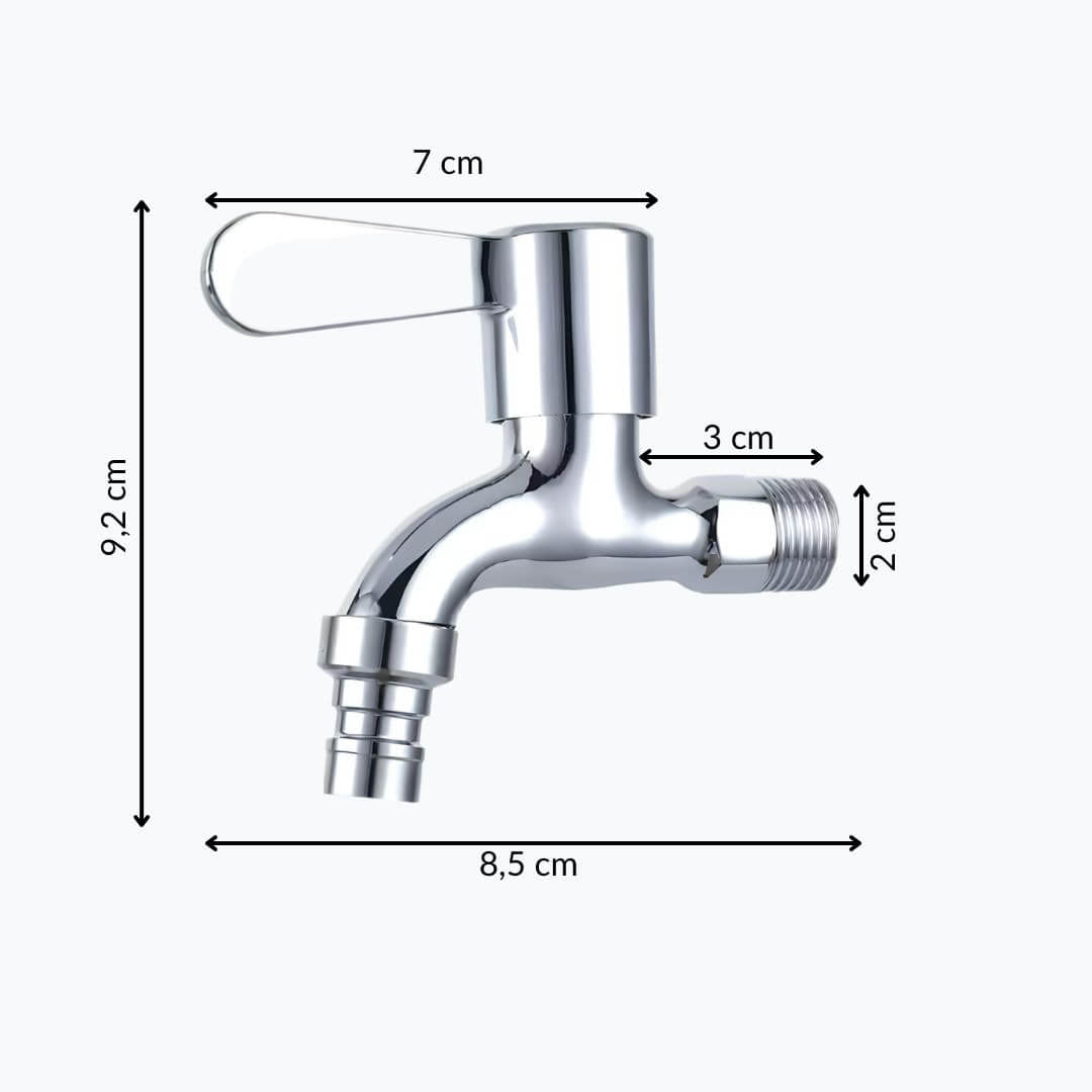 Robinet mural inox eau froide machine à laver L'art du robinet