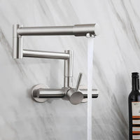 Robinet mural pivotant rabattable inox brossé L'art du robinet