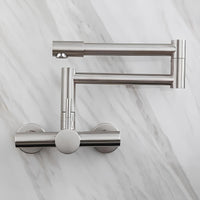 Robinet mural pivotant rabattable inox brossé L'art du robinet
