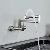 Robinet mural pivotant rabattable inox brossé L'art du robinet
