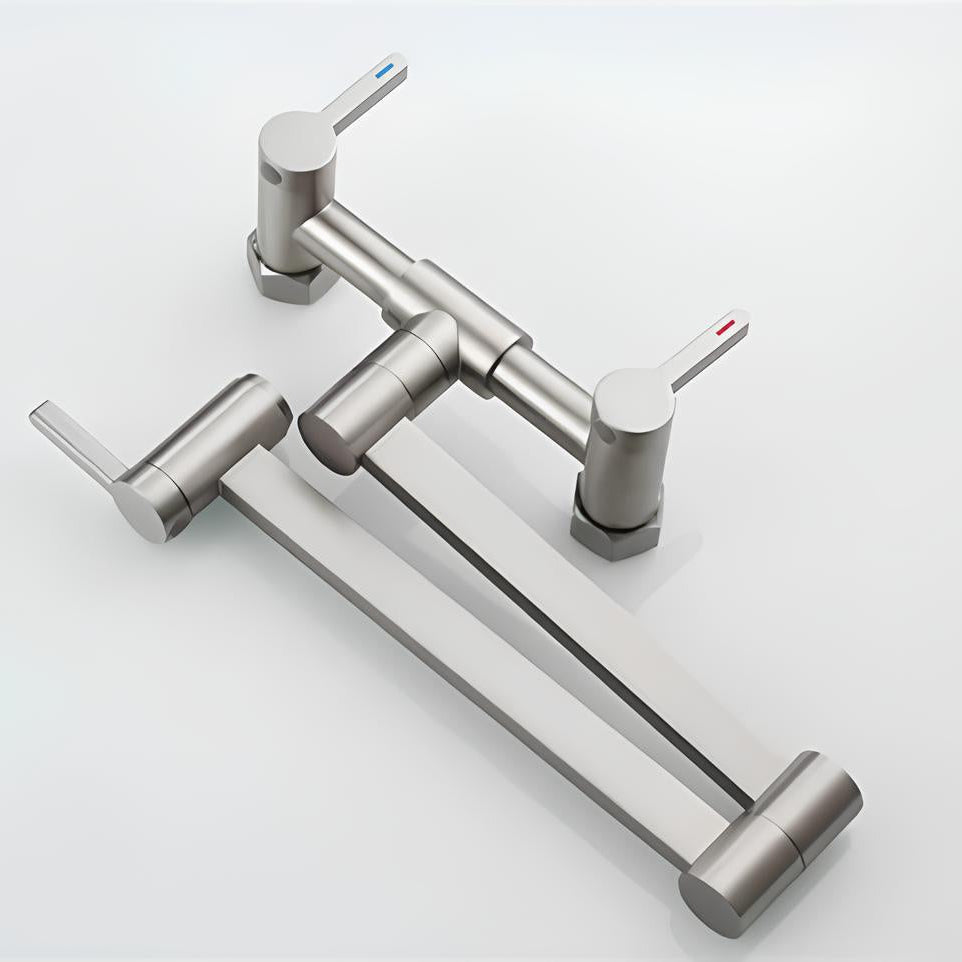 Robinet mural pivotant rabattable inox brossé L'art du robinet