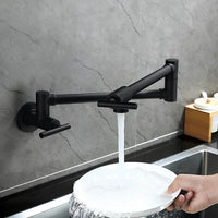 Robinet mural pliable eau froide bec rotatif cuisine L'art du robinet