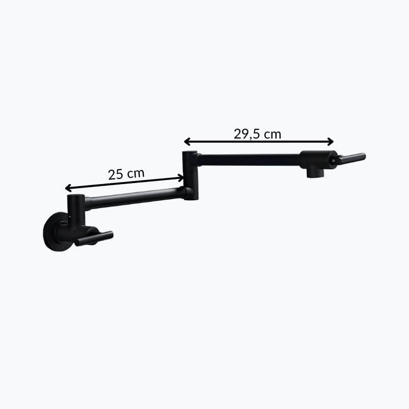Robinet mural pliable eau froide bec rotatif cuisine L'art du robinet Image