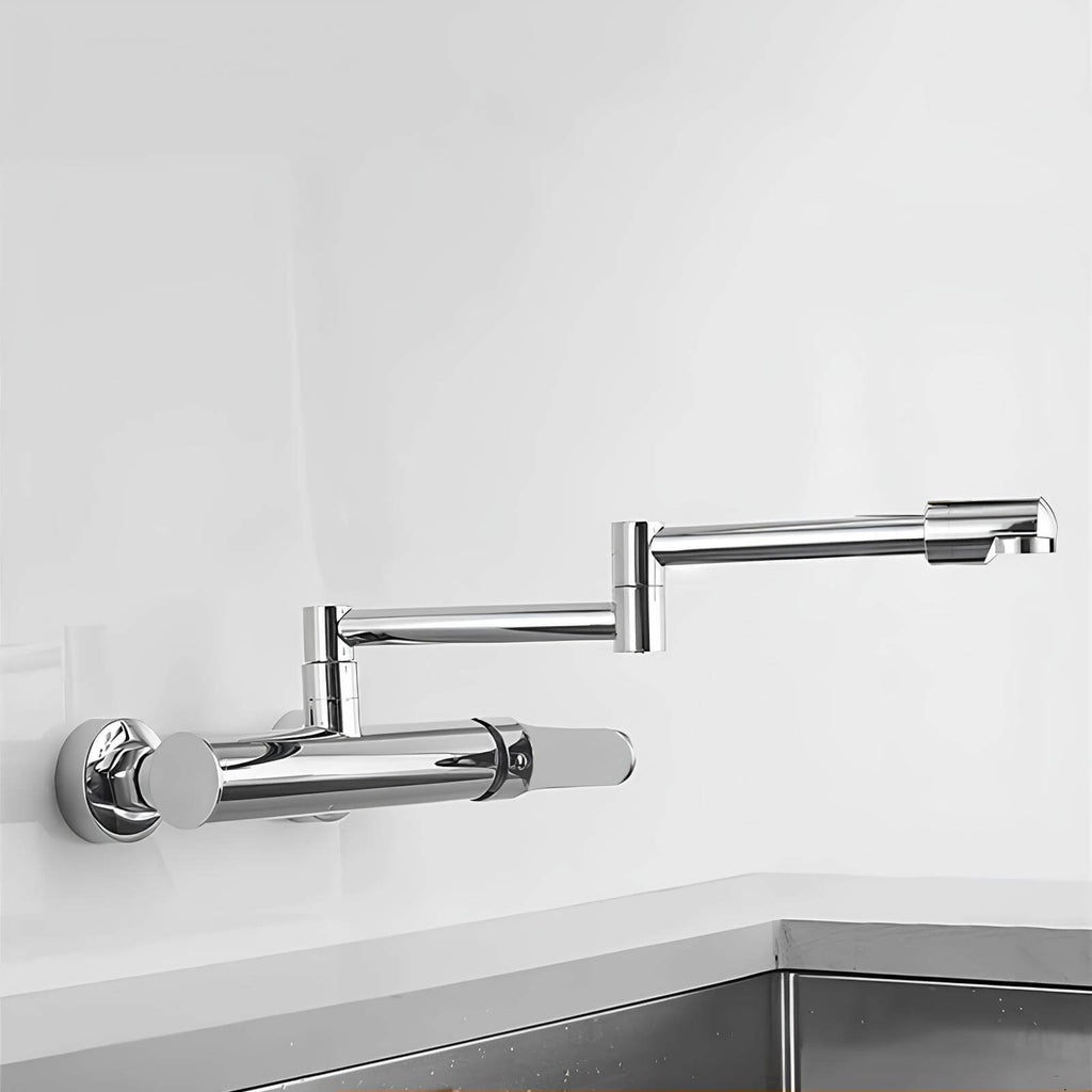 Robinet mural pliable laiton mitigeur cuisine bec 360° L'art du robinet