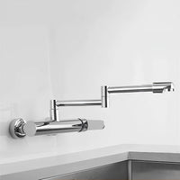 Robinet mural pliable laiton mitigeur cuisine bec 360° L'art du robinet