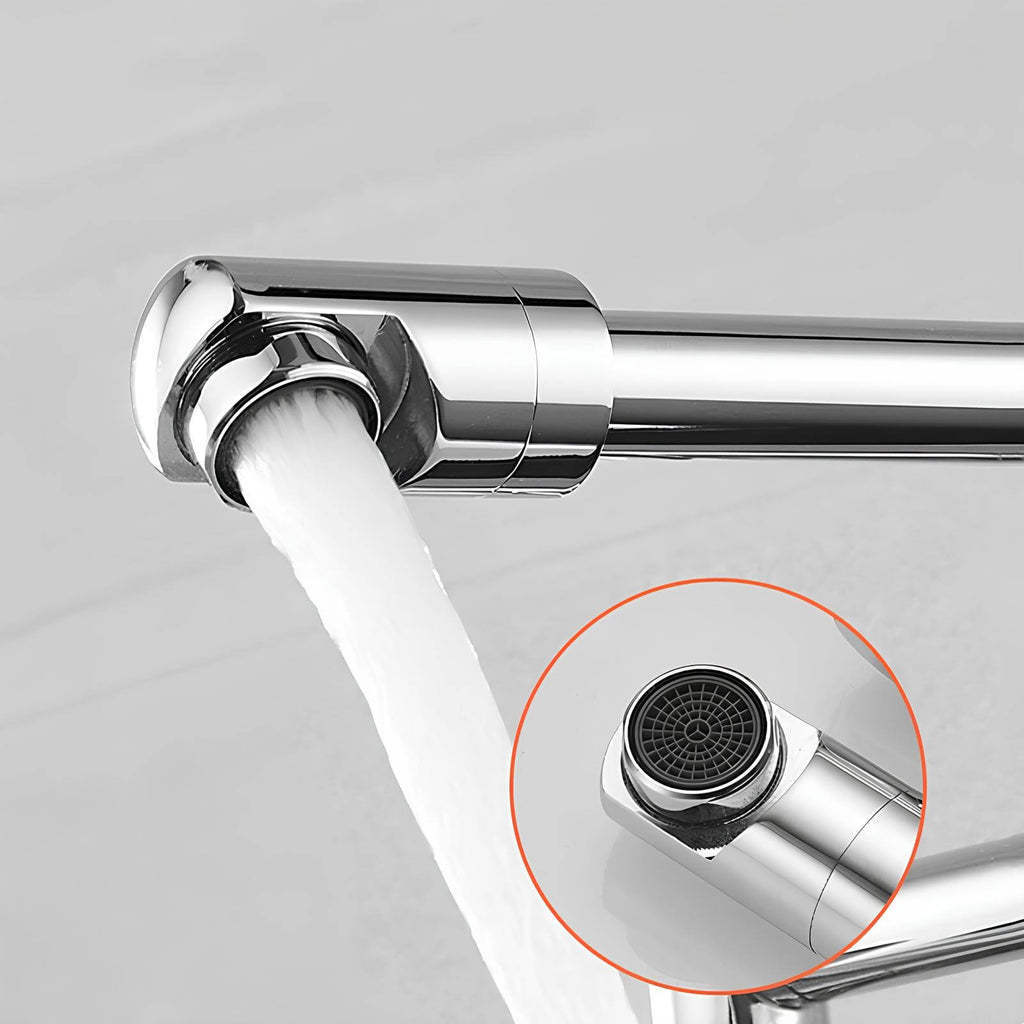 Robinet mural pliable laiton mitigeur cuisine bec 360° L'art du robinet
