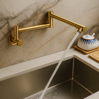 Robinet mural rabattable eau froide acier inoxydable L'art du robinet
