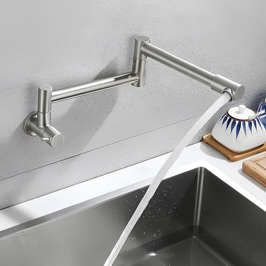Robinet mural rabattable eau froide acier inoxydable L'art du robinet