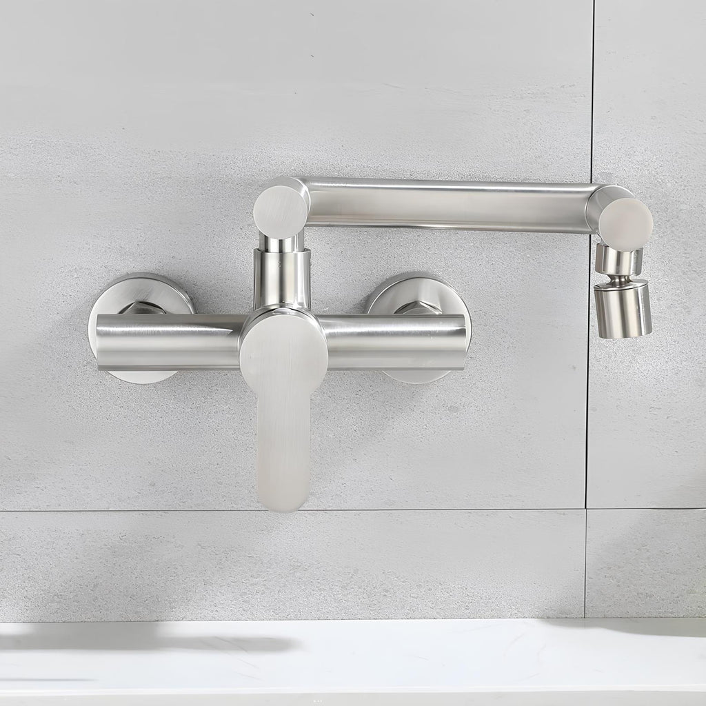 Robinet mural rabattable inox 360° L'art du robinet