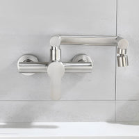 Robinet mural rabattable inox 360° L'art du robinet