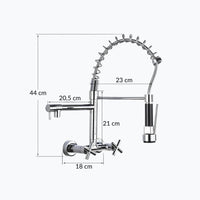 Robinet mural douchette extractible style industriel