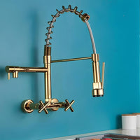 Robinet mural douchette extractible style industriel