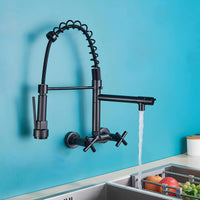 Robinet mural douchette extractible style industriel