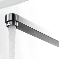 Robinet cuisine rétractable inox gris brossé