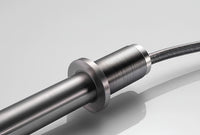 Robinet cuisine rétractable inox gris brossé