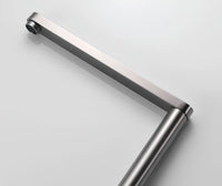 Robinet cuisine rétractable inox gris brossé