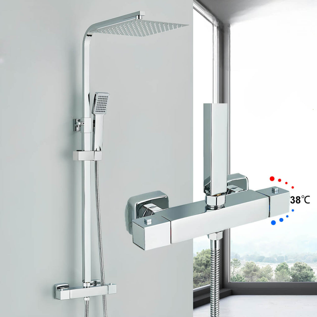 Robinet thermostatique de douche murale chromé L'art du robinet