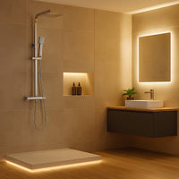 Robinet thermostatique de douche murale chromé L'art du robinet