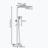 Robinet thermostatique de douche murale chromé L'art du robinet