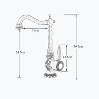 Robinet vasque antique laiton sculpté L'art du robinet