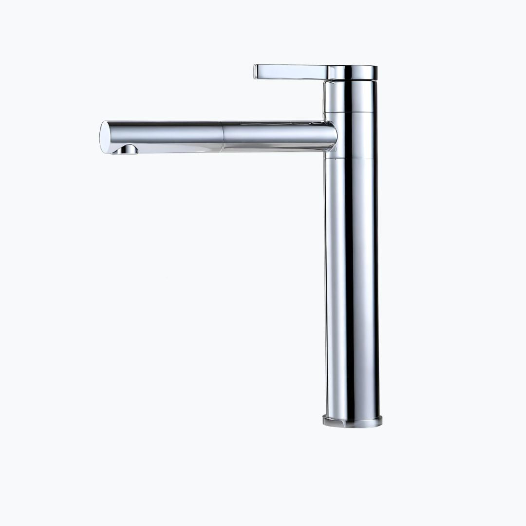 Robinet vasque blanc bec pivotant monocommande L'art du robinet