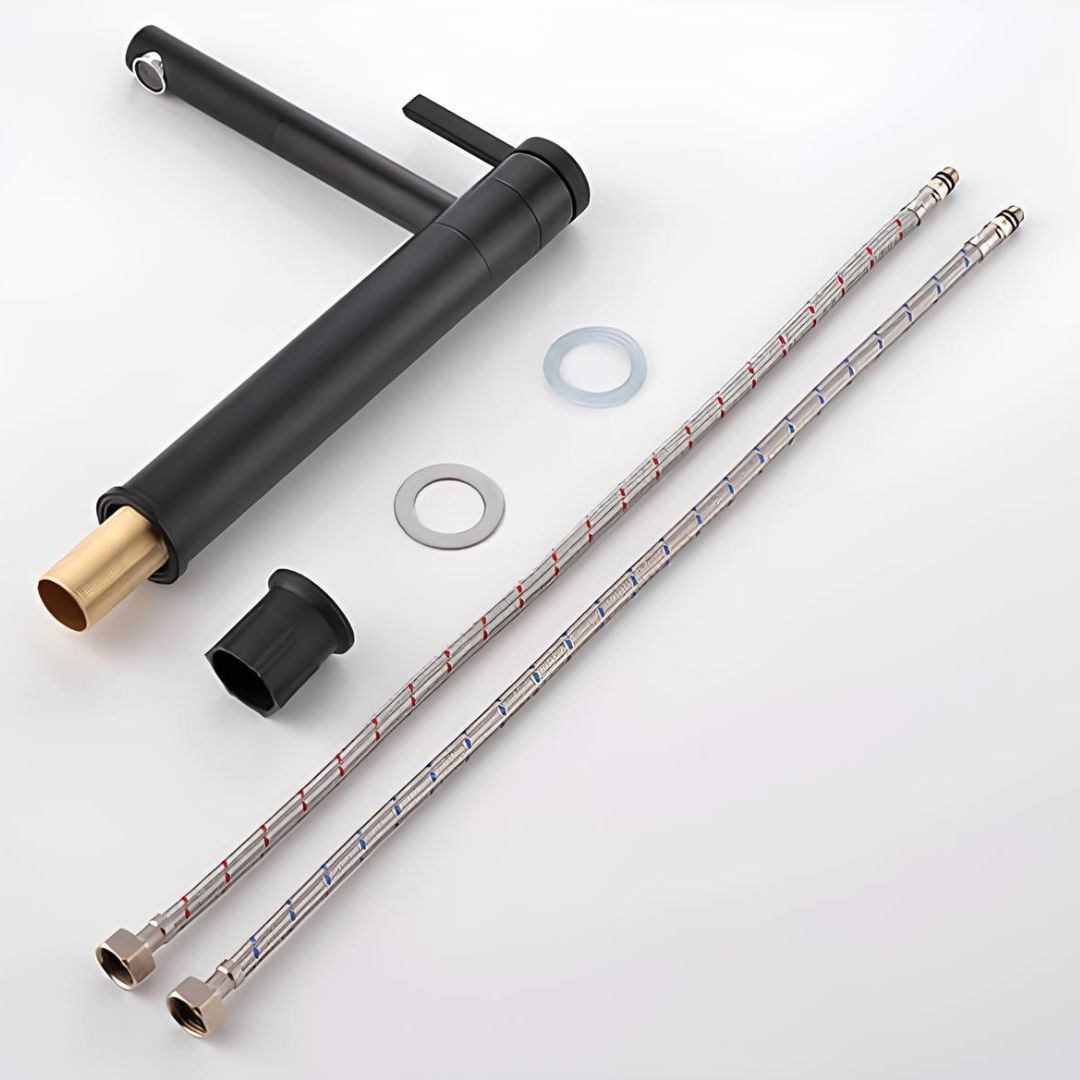 Robinet vasque blanc bec pivotant monocommande L'art du robinet