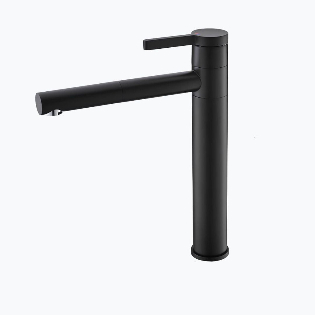 Robinet vasque blanc bec pivotant monocommande L'art du robinet