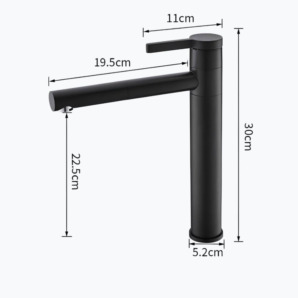 Robinet vasque blanc bec pivotant monocommande L'art du robinet