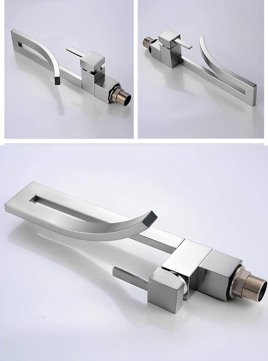 Robinet vasque carré design monocommande laiton poli L'art du robinet