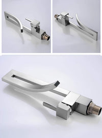 Robinet vasque carré design monocommande laiton poli L'art du robinet