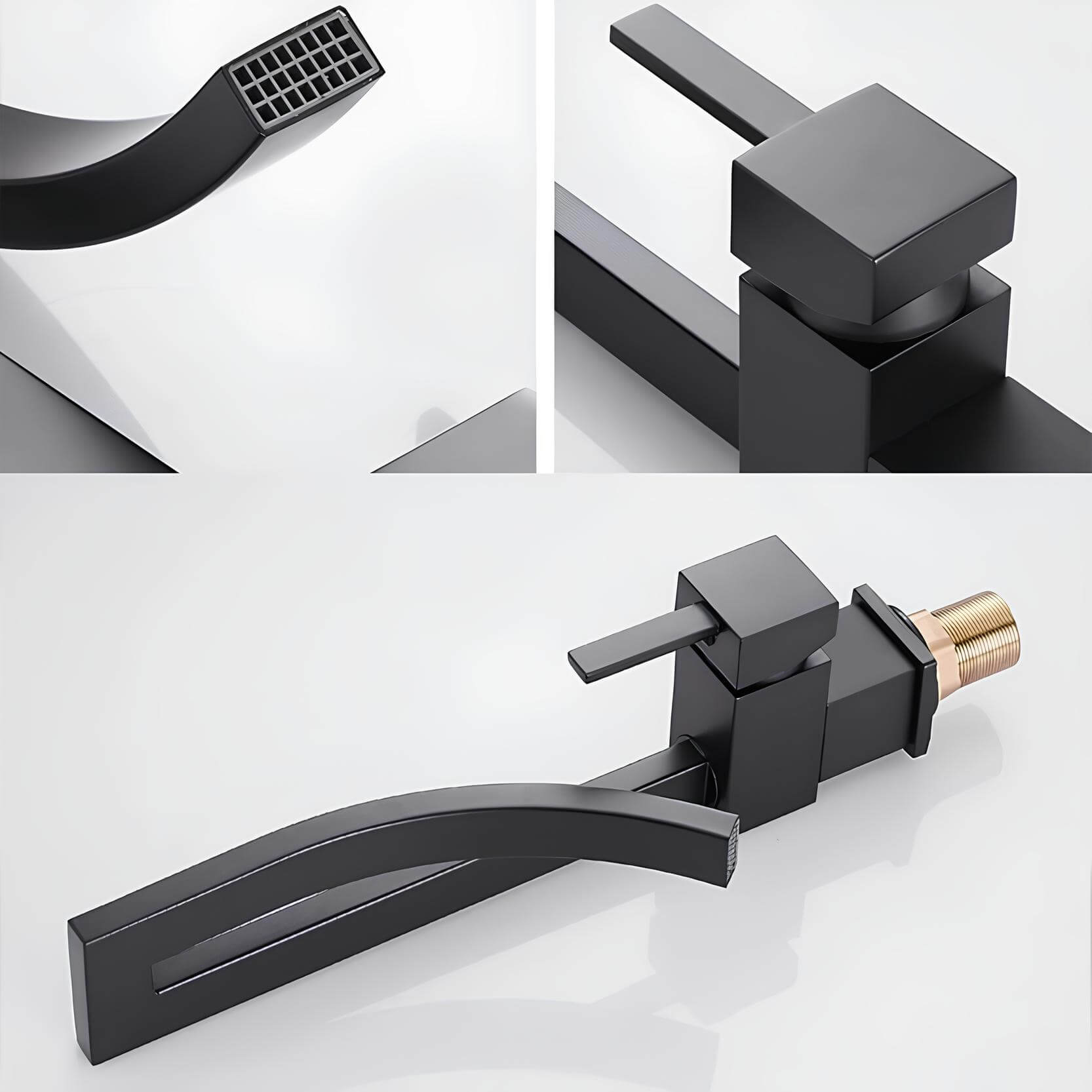 Robinet vasque carré design monocommande laiton poli L'art du robinet