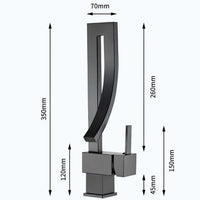 Robinet vasque carré design monocommande laiton poli L'art du robinet