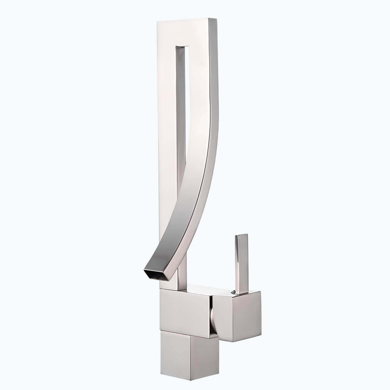 Robinet vasque carré design monocommande laiton poli L'art du robinet