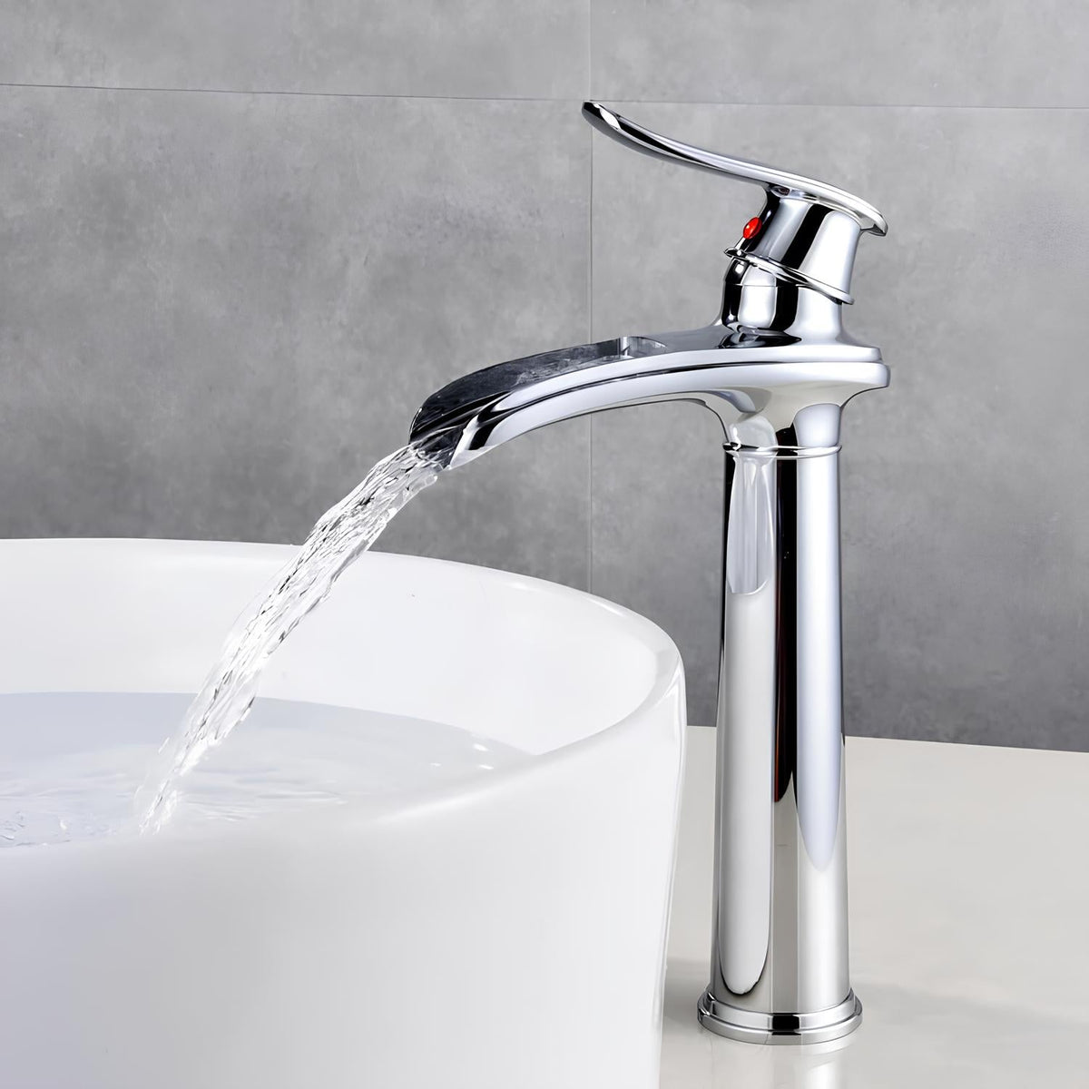 Robinet vasque cascade design contemporain L'art du robinet