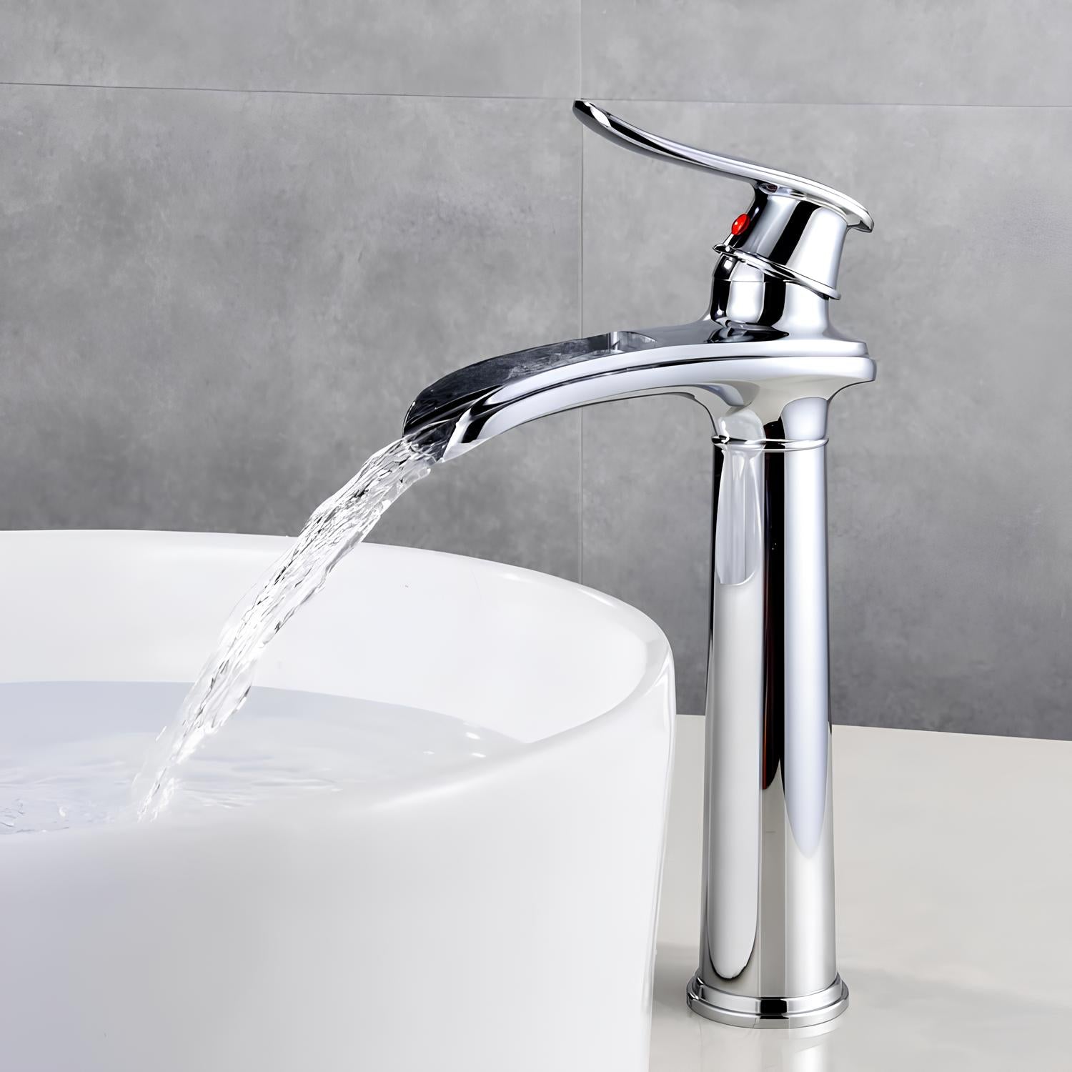Robinet vasque cascade design contemporain L'art du robinet