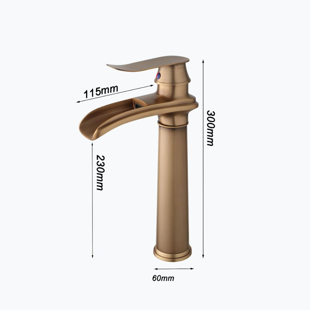 Robinet vasque cascade design contemporain L'art du robinet