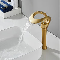 Robinet vasque cascade laiton design moderne L'art du robinet
