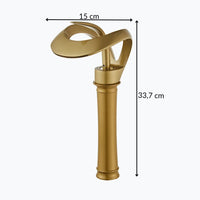Robinet vasque cascade laiton design moderne L'art du robinet