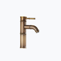 Robinet vasque design bambou laiton brossé L'art du robinet