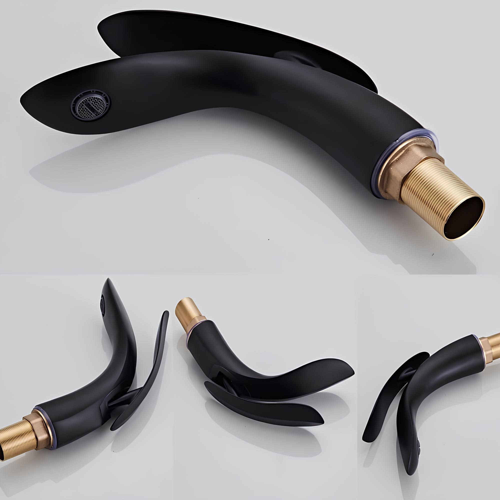 Robinet vasque design requin moderne laiton L'art du robinet