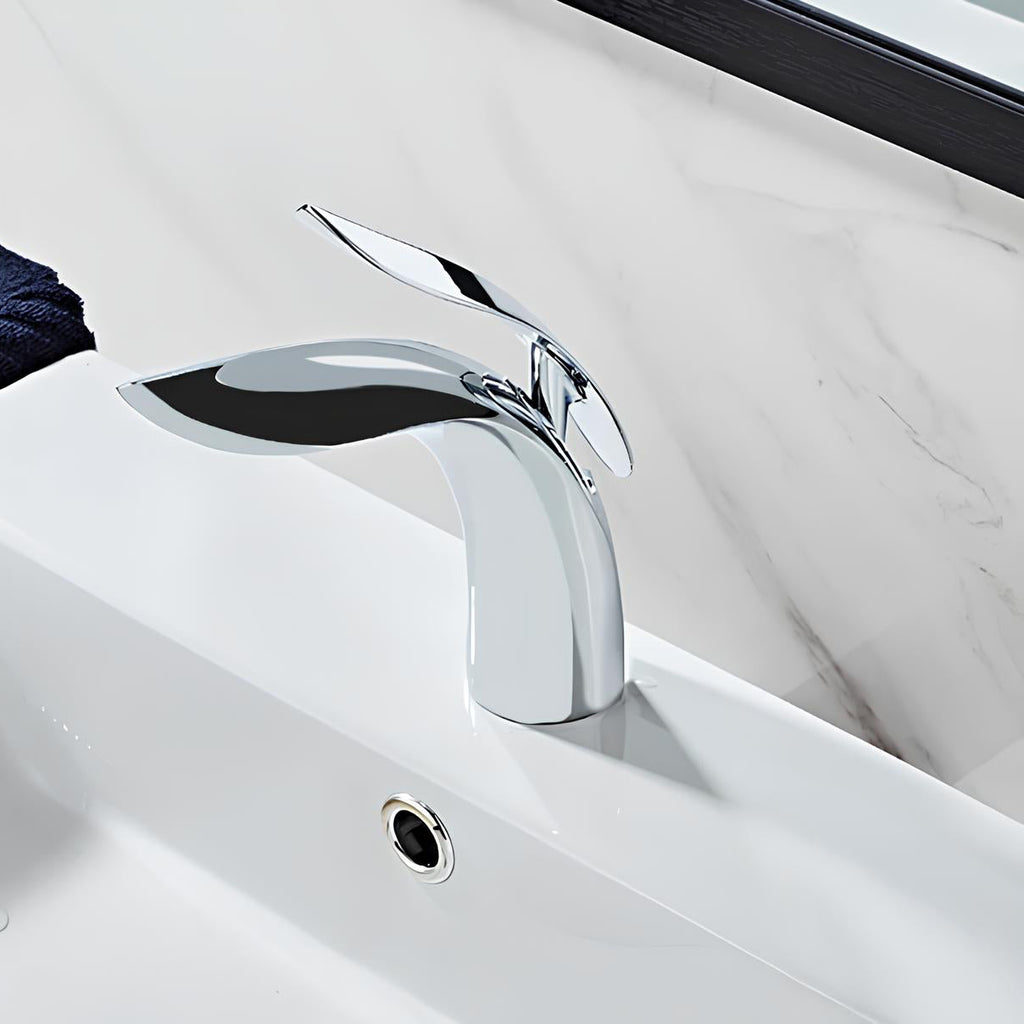 Robinet vasque design requin moderne laiton L'art du robinet