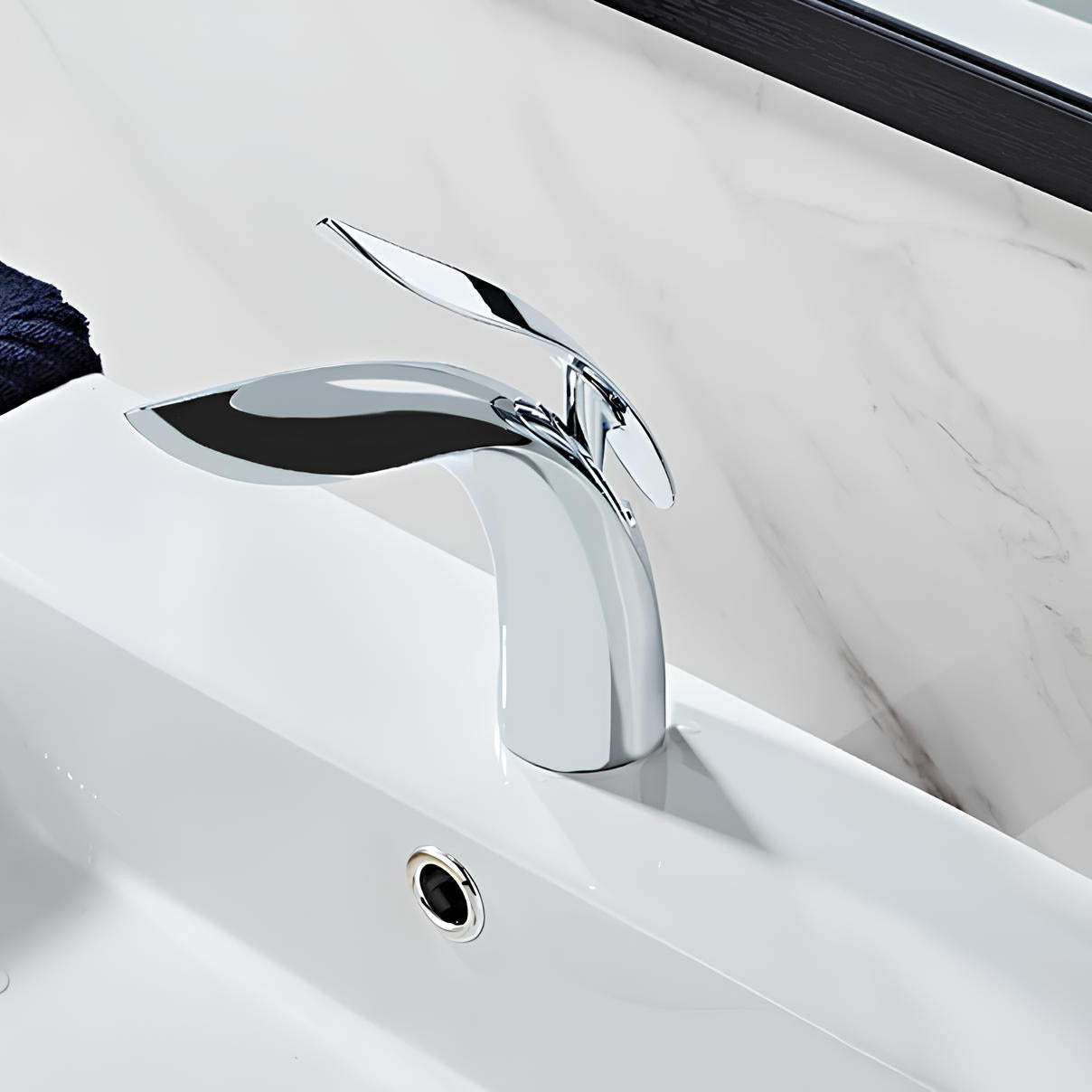 Robinet vasque design requin moderne laiton L'art du robinet