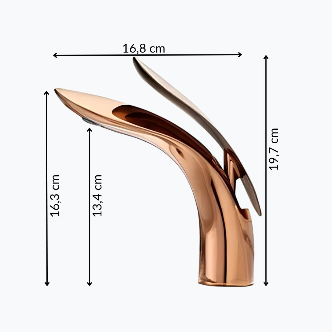 Robinet vasque design requin moderne laiton L'art du robinet