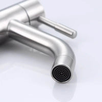 Robinet vasque eau froide inox brossé L'art du robinet
