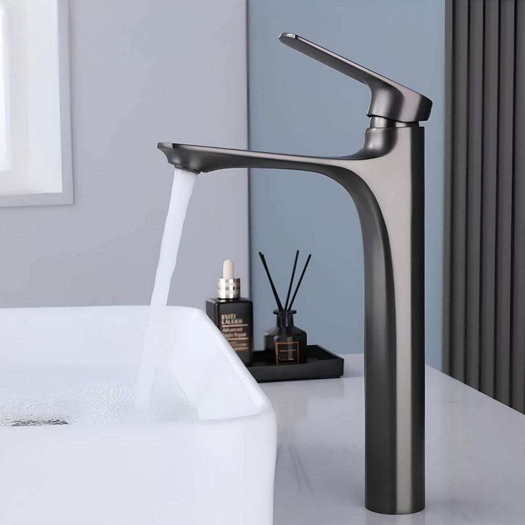Robinet vasque laiton brossé design contemporain L'art du robinet