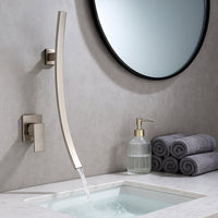 Robinet vasque mural cascade 70 cm encastré L'art du robinet
