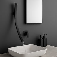 Robinet vasque mural cascade 70 cm encastré L'art du robinet