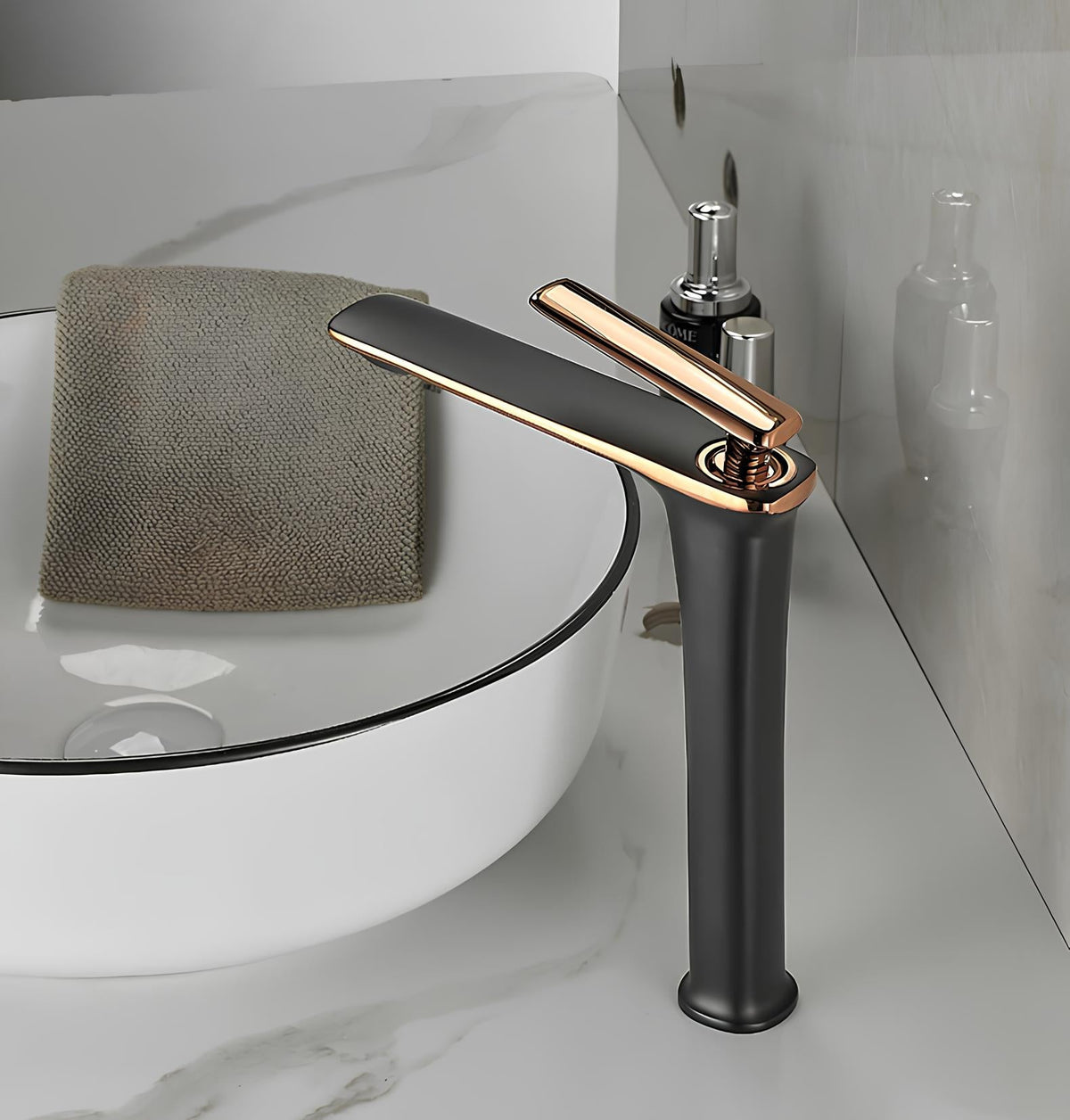 Robinet vasque noir design minimaliste L'art du robinet